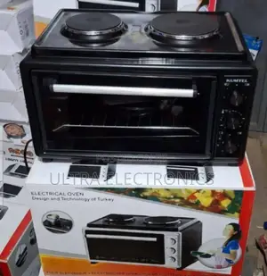 Kumtel Electrical Oven With Integrated Dual Hot Plates on Top.