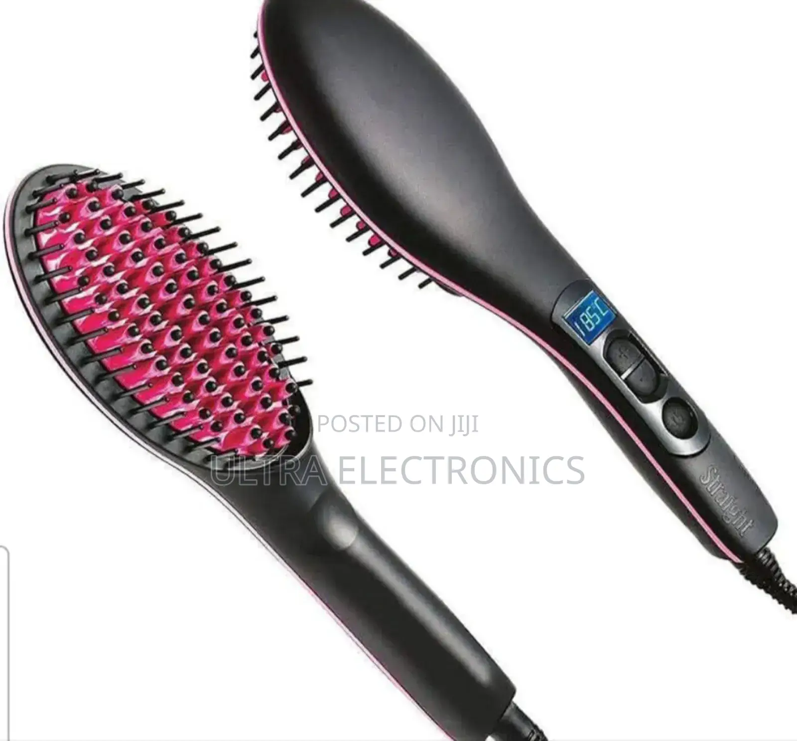 Pro Gemei Professional Hair Straightening Brush Featuring a Digital