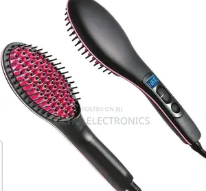 Pro Gemei Professional Hair Straightening Brush Featuring a Digital