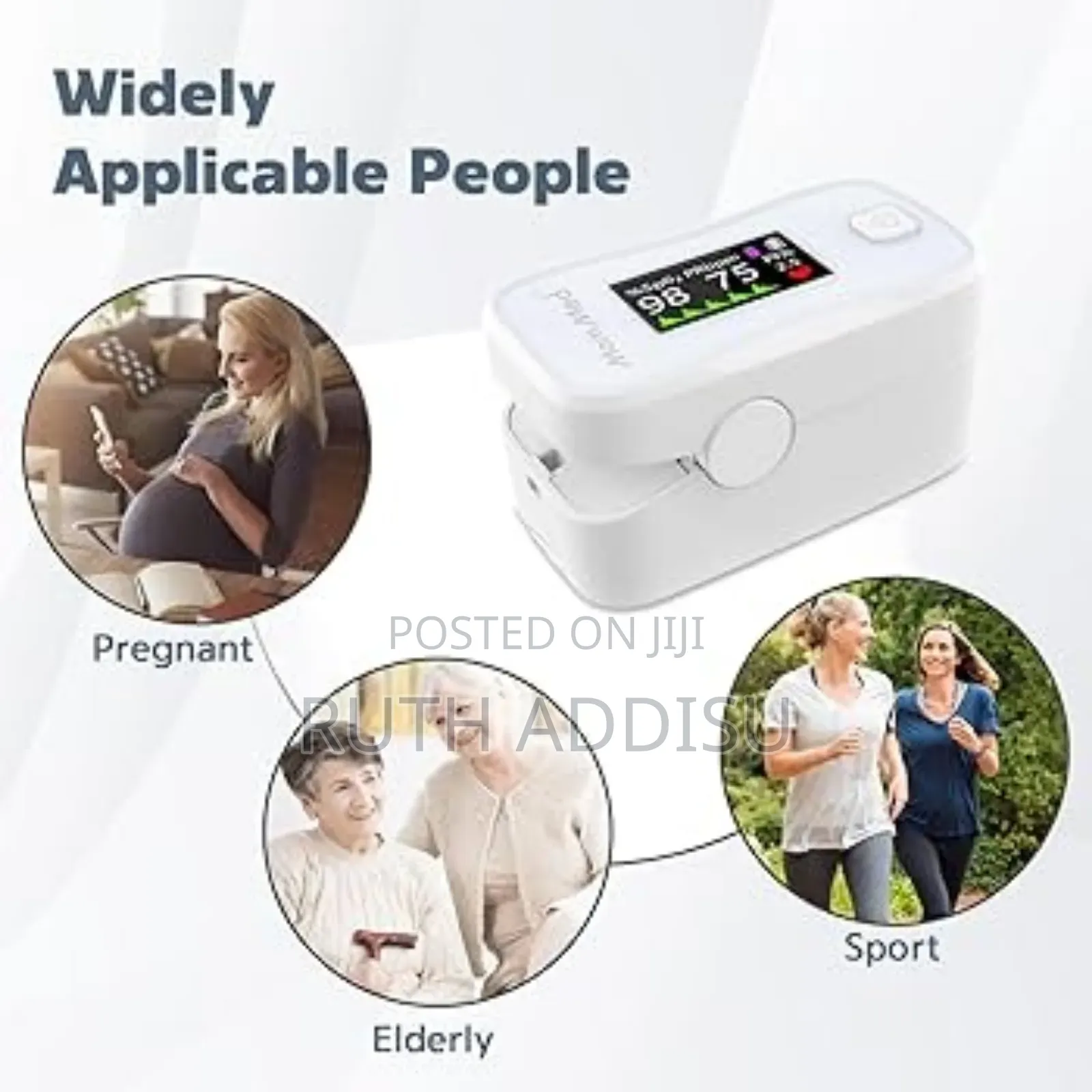 Mommed Pulse Oximeter, Blood Oxygen Saturation Monitor Finger Oximeter