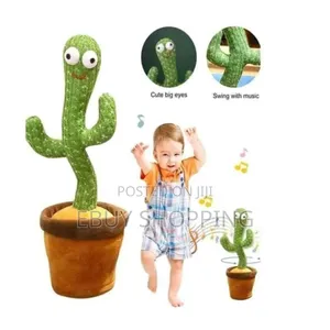 Cactus Plush Toy That Talks Back! Singing, Moving, and Recording Fun