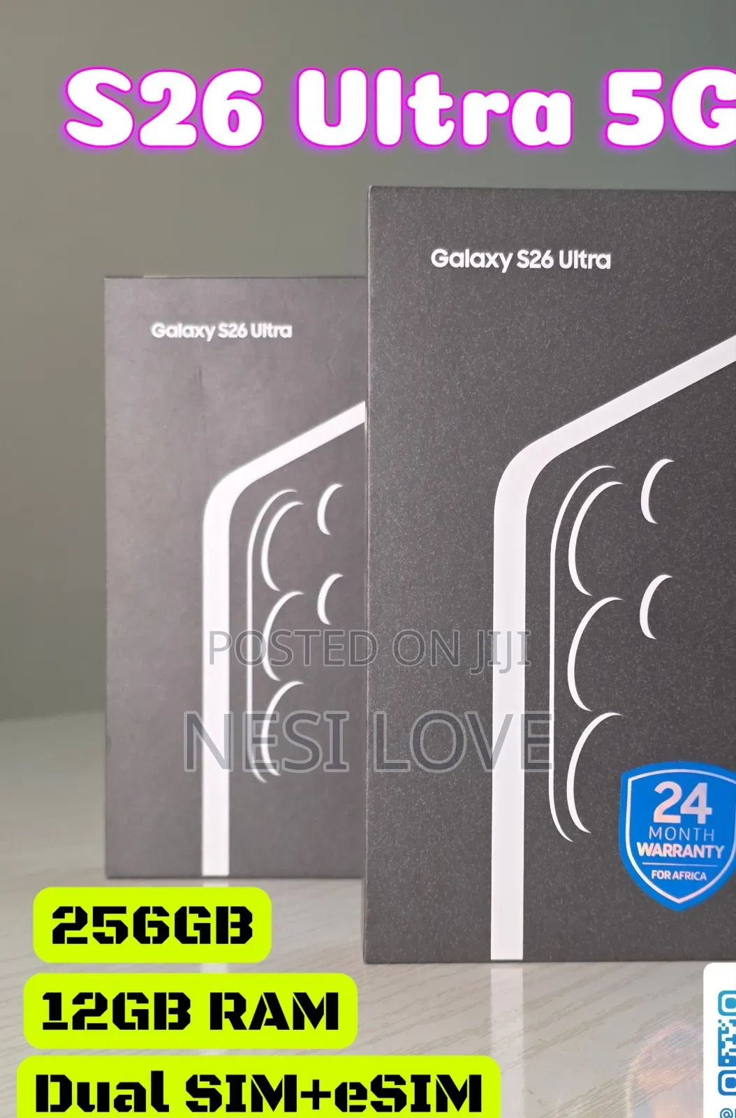 New Samsung Galaxy S26 Ultra 5G 256 GB