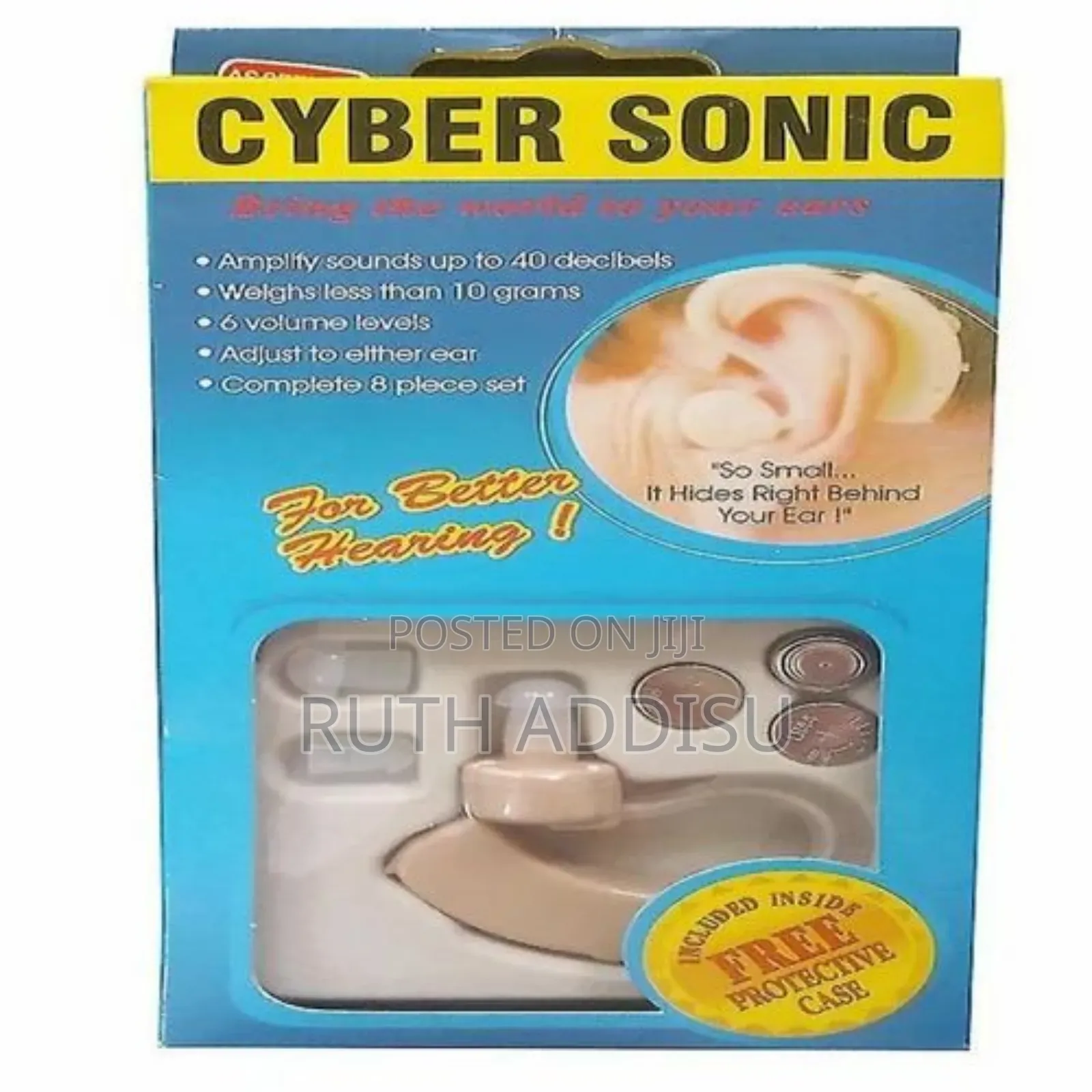 Aaxon Cyber Sonic Small Battery Changeable Sound Amplifier Hearing Aid