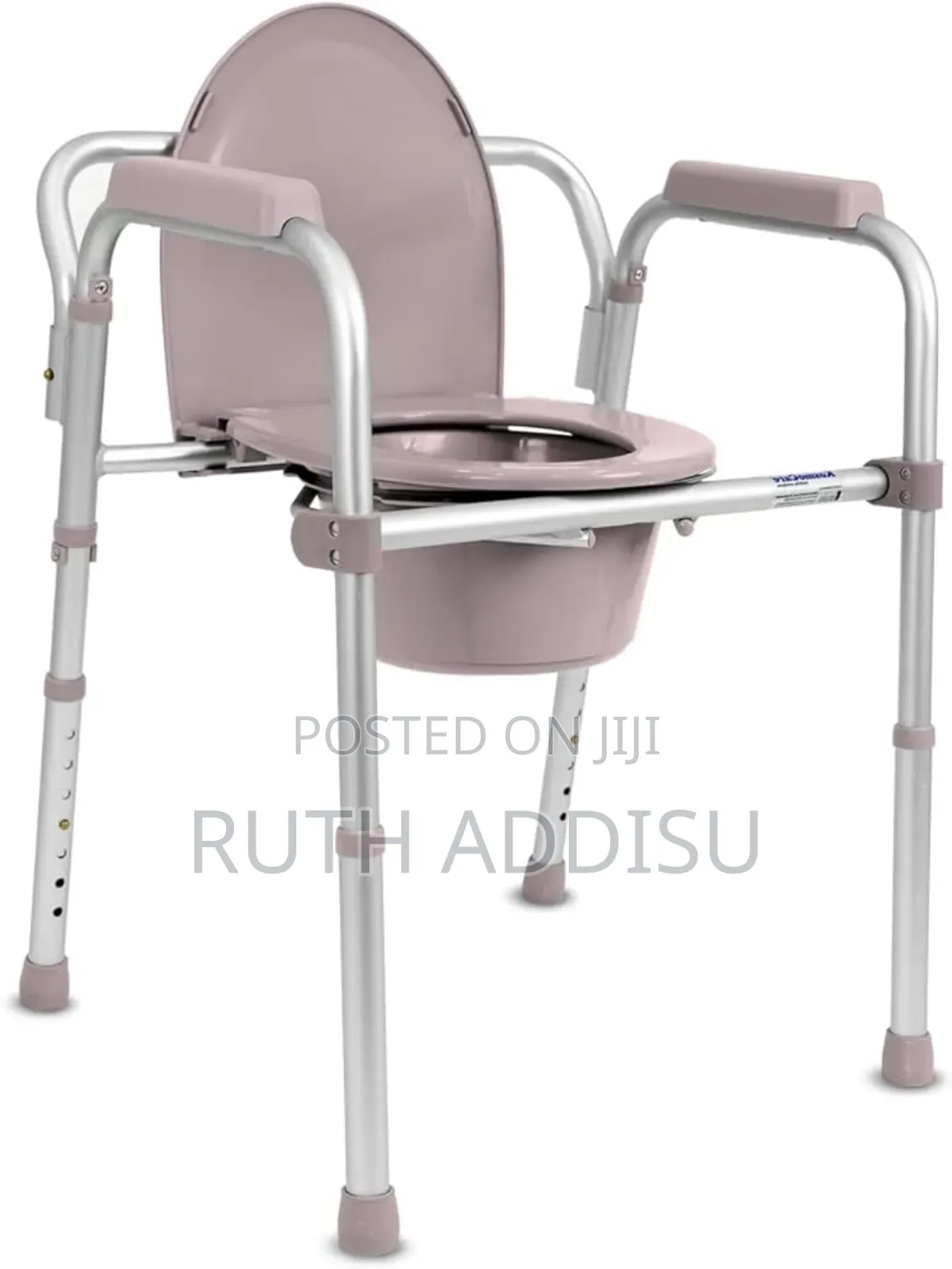 Big John Folding Commode Chair Heavy Duty Bedside Commode for Plus-Siz