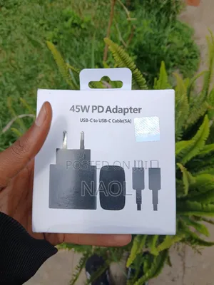 45w Pd Fast Charger Adapter + Usb-C Cable (Samsung Style)