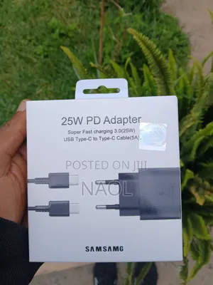 25w Pd Fast Charger Adapter + Usb-C Cable (Samsung Style)
