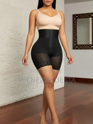 High-Waisted, Hook-and-Eye Front Closure Body Shaper Designed Fo Tummy