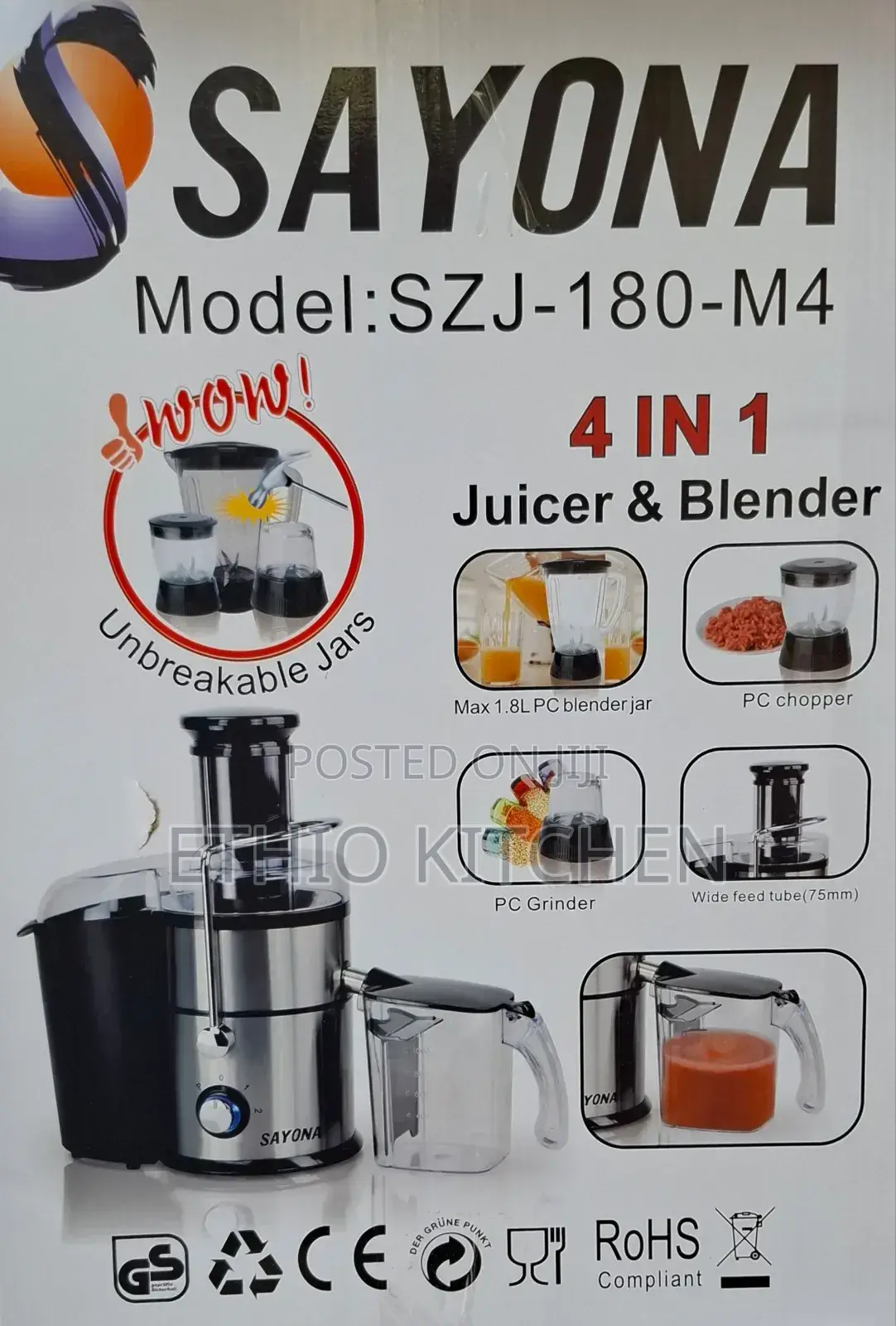 Sayona 4 in 1 Juicer
