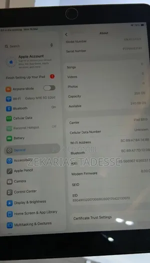 New Apple iPad 10.2 (2021) 256 GB Silver