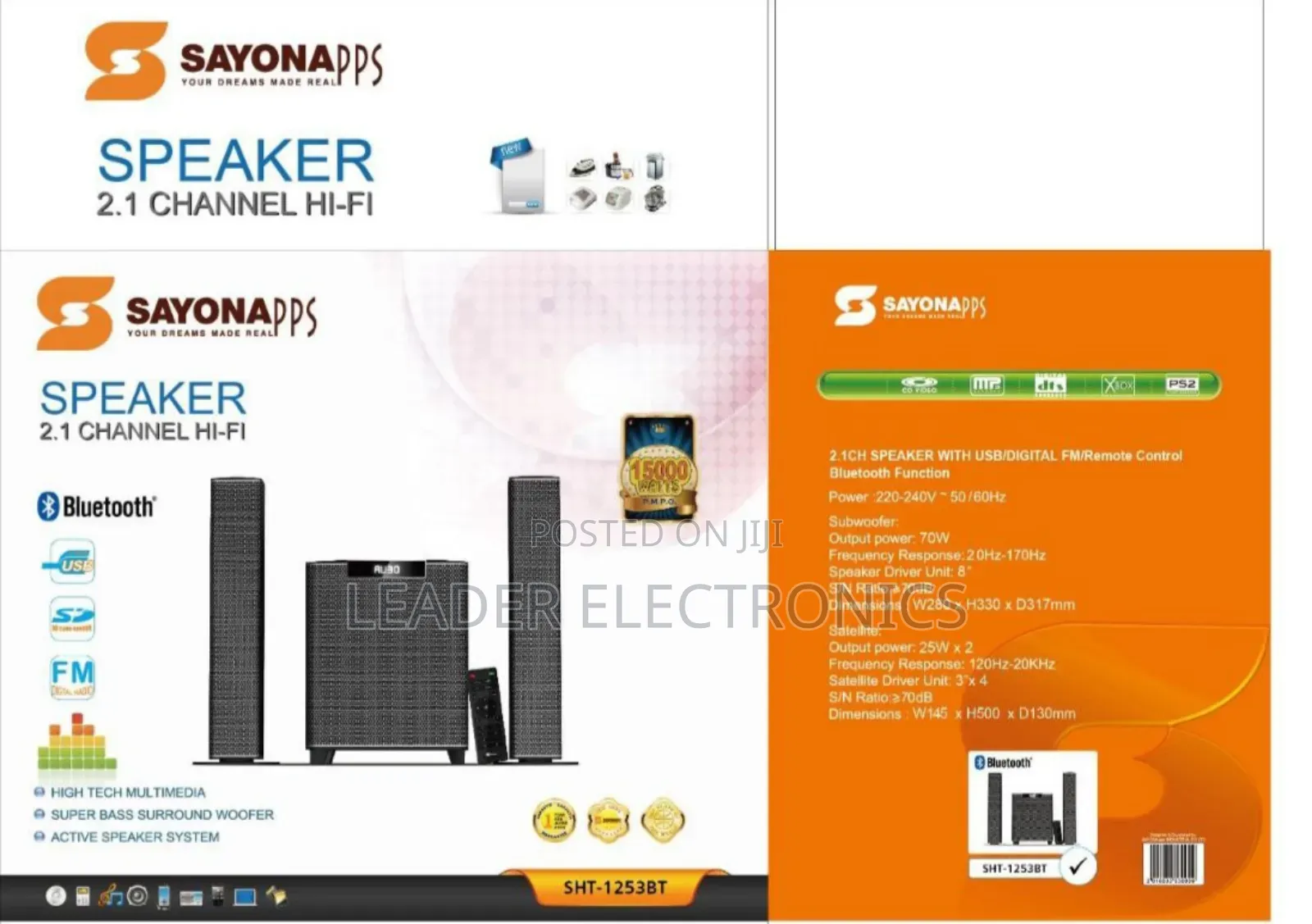 Sayonapps Speaker 2.1ch Hi - Fi