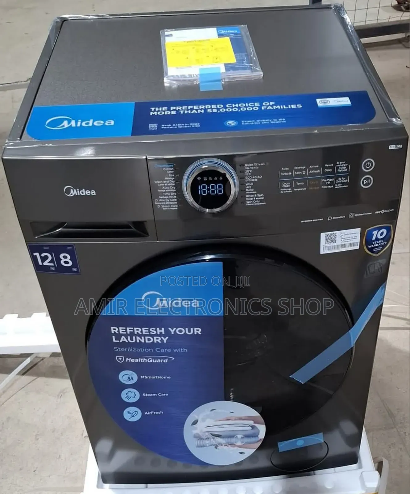 Midea Front-Loading Washing Machine 12kg/8kg Washer Dryer