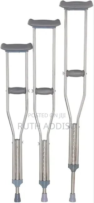 Mu Underarm Crutches Lightweight Collapsible Height Axillary Crutches