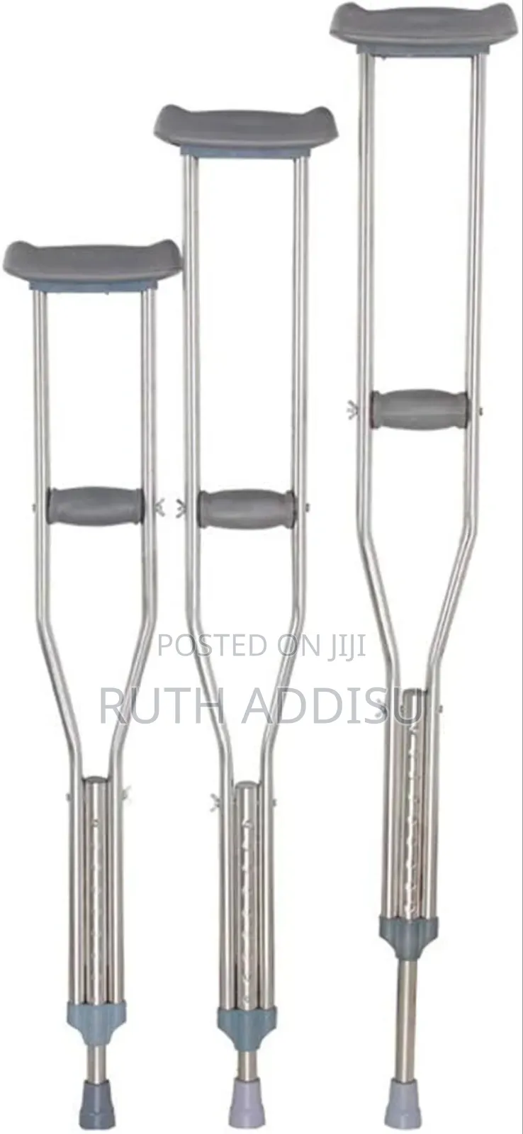 Mu Underarm Crutches Lightweight Collapsible Height Axillary Crutches