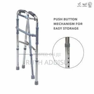 Walker +Folding 1 Button Walking Frame Stainless Quality Walker