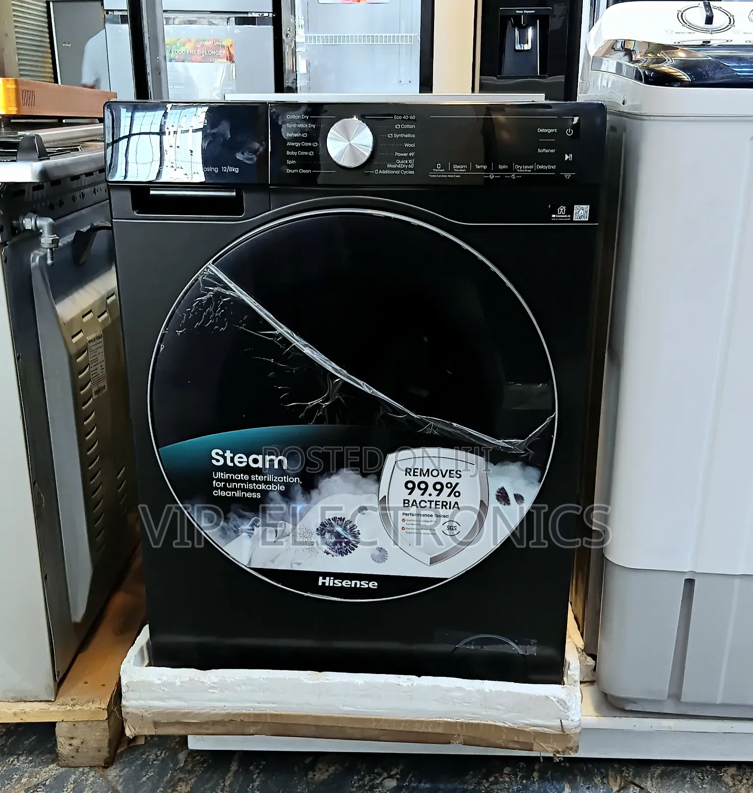 Hisense 12/Kg Front Load Steam Washing Machine Powerful Hisense 12/8kg