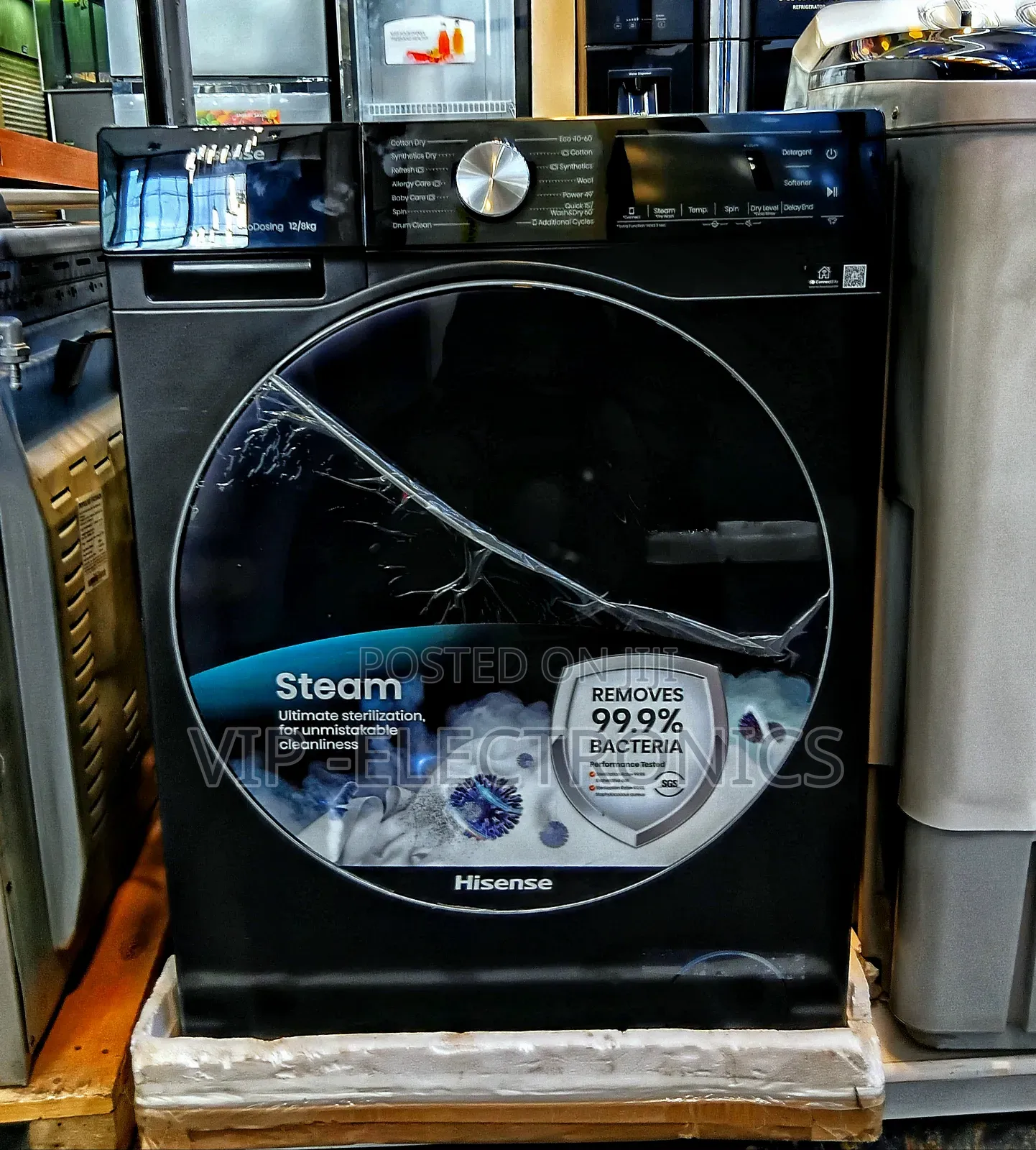 Hisense 12/Kg Front Load Steam Washing Machine Powerful Hisense 12/8kg