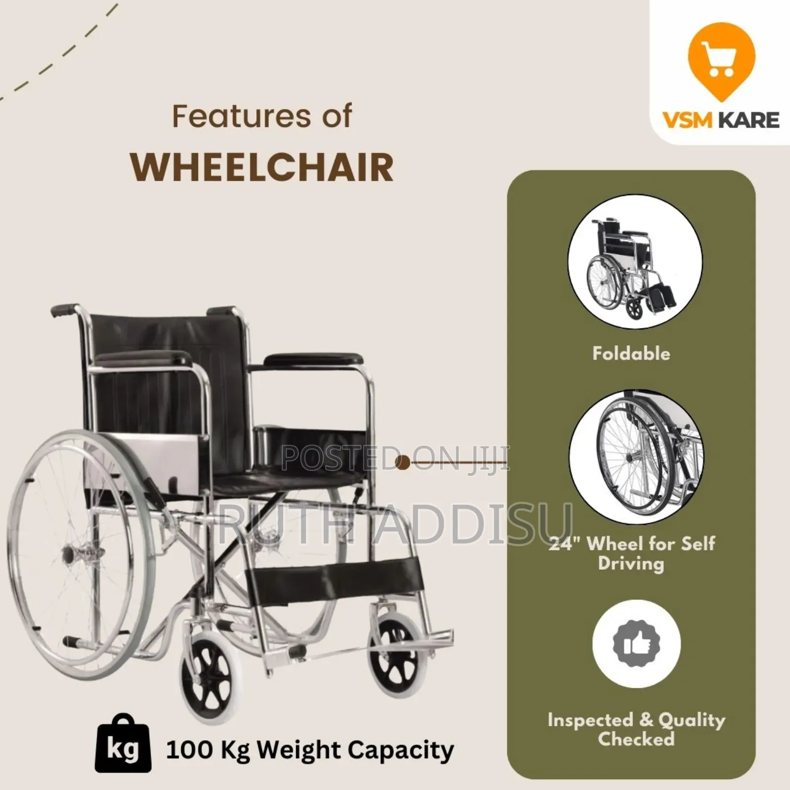 Helio A6 Lightweight Folding Wheelchair | Sportaid Strong Wheelchair