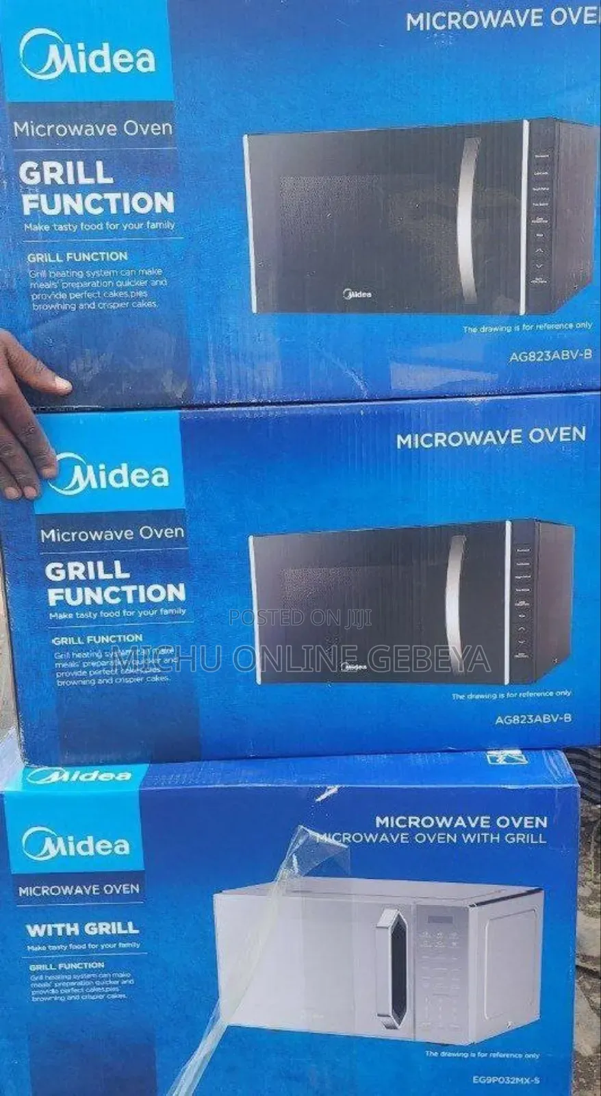 ገብቷል Midea Microwave Oven 20,23,25 Litters / Free Delivery