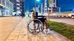 Children's Manual Wheelchair With Colored Chrome Frame