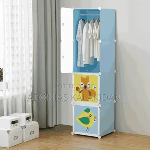 Plastic And Metal Cubic Cloth Cabinet