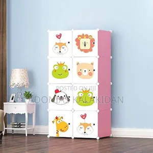 Plastic And Metal Cubic Cloth Cabinet