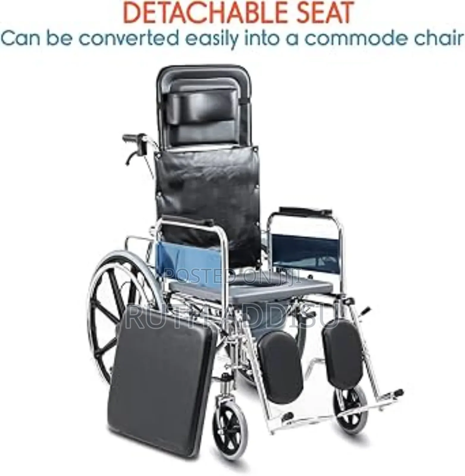Comfort Executive Reclining Manual Commode Wheelchair - Regino Medical