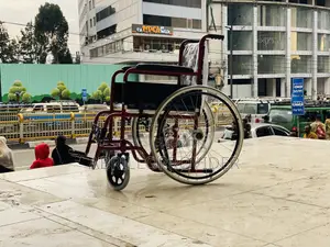 Mobiclinic Children's Manual Wheelchair Red With Printed Folding