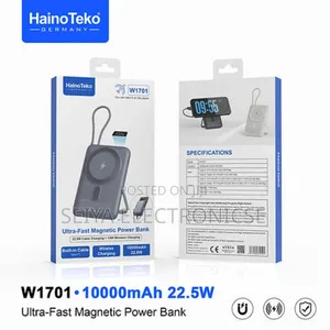 Hainoteko Power Bank 10,000mah Magnetic Charging