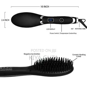 Pro Gemei Digital Electric Hair Straightener Brush