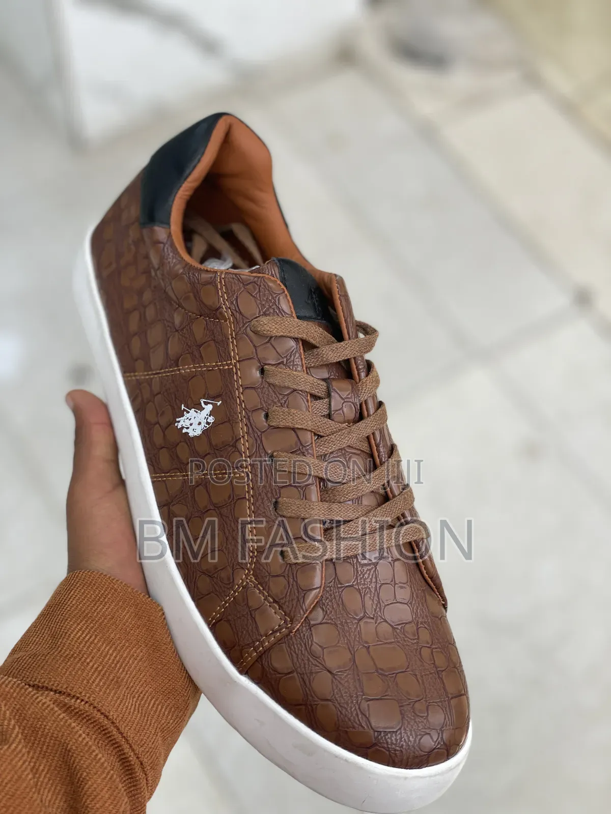 Us Polo Assn Men's Brown Low-Top Court Shoes