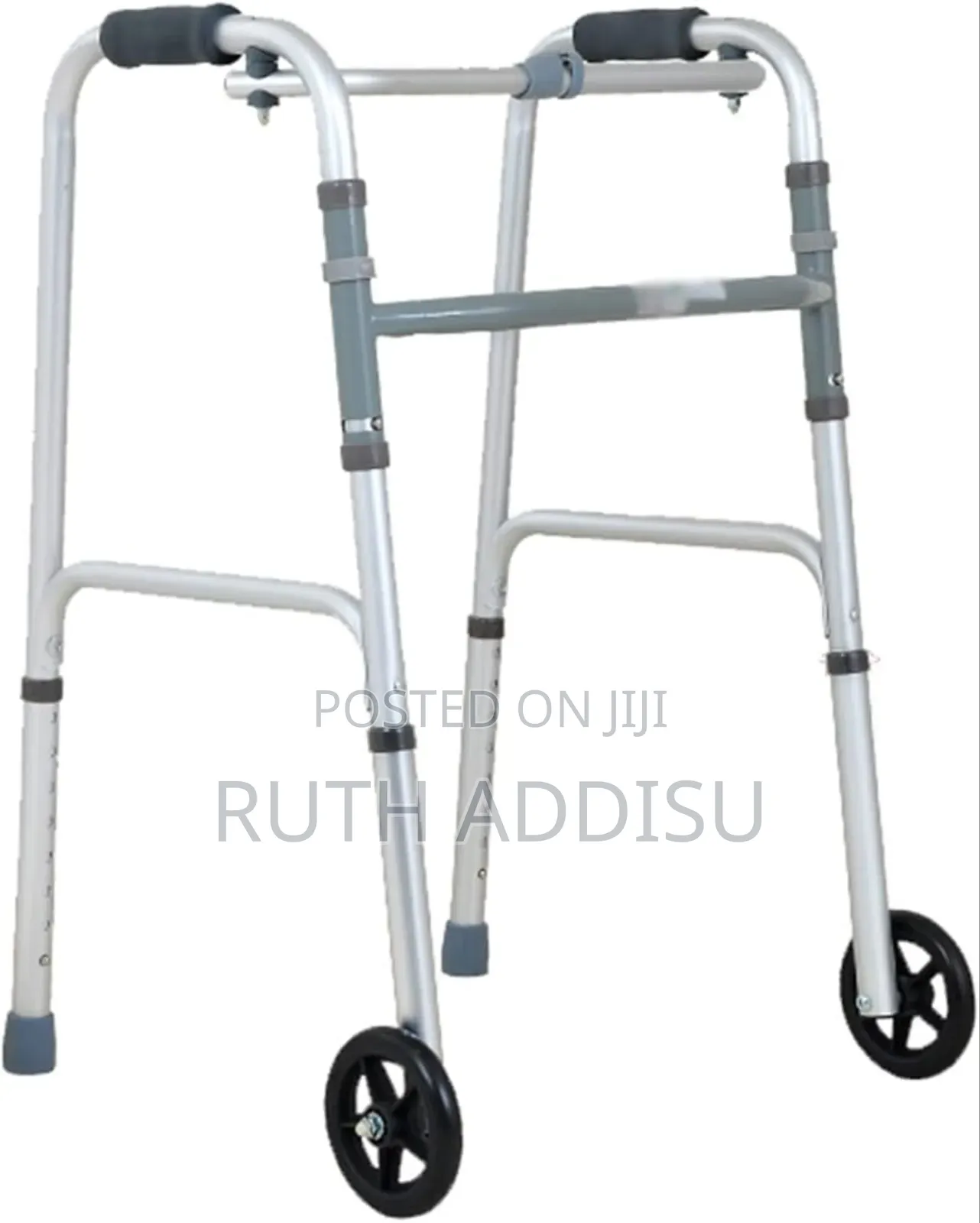 Deluxe Folding Walker/Pick Up Frame With Wheels and Skis Mobility