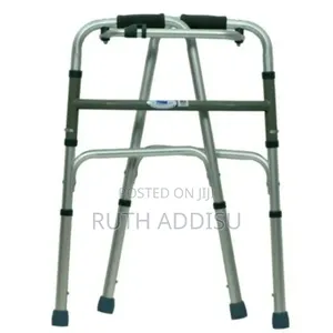Folding 2-button Walker, Wheels-glides, Adult, 1 Ea Smart Walker