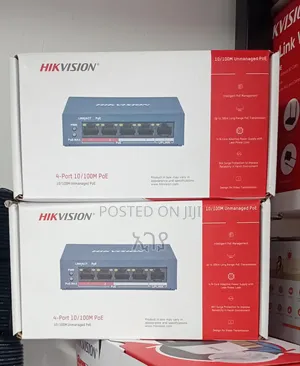 Hikvision Poe 4 Port Poe Switch Hik Vision Security Camera Kit