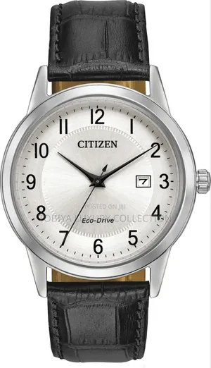 Citizen Men's Sporty Eco-Drive Quartz Watch .Leather Strap Aw1231-07a