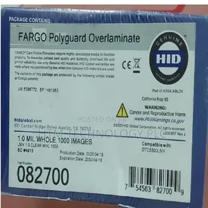 Fargo 082700 Polyguard LMX 1 Mil Overlaminates Clear, 1000 Count