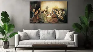 The Last Supper Canvas Wall Art -የጌታ እራት ስዕል