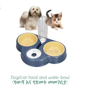 Cat and Dog Food and Water Bowl