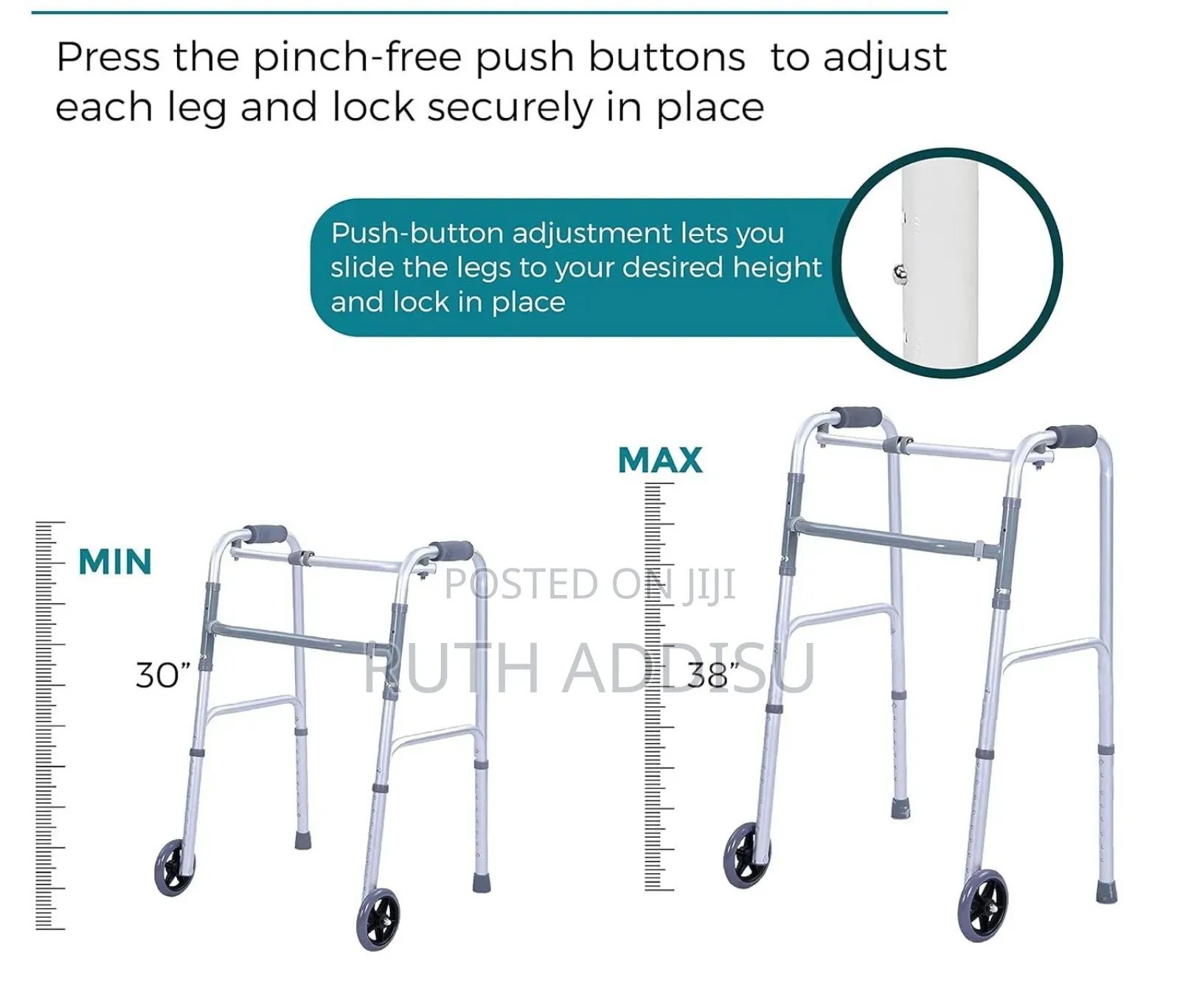 Buy Walker With Rotating Castor (Double Bar) - Vissco Next Walker New