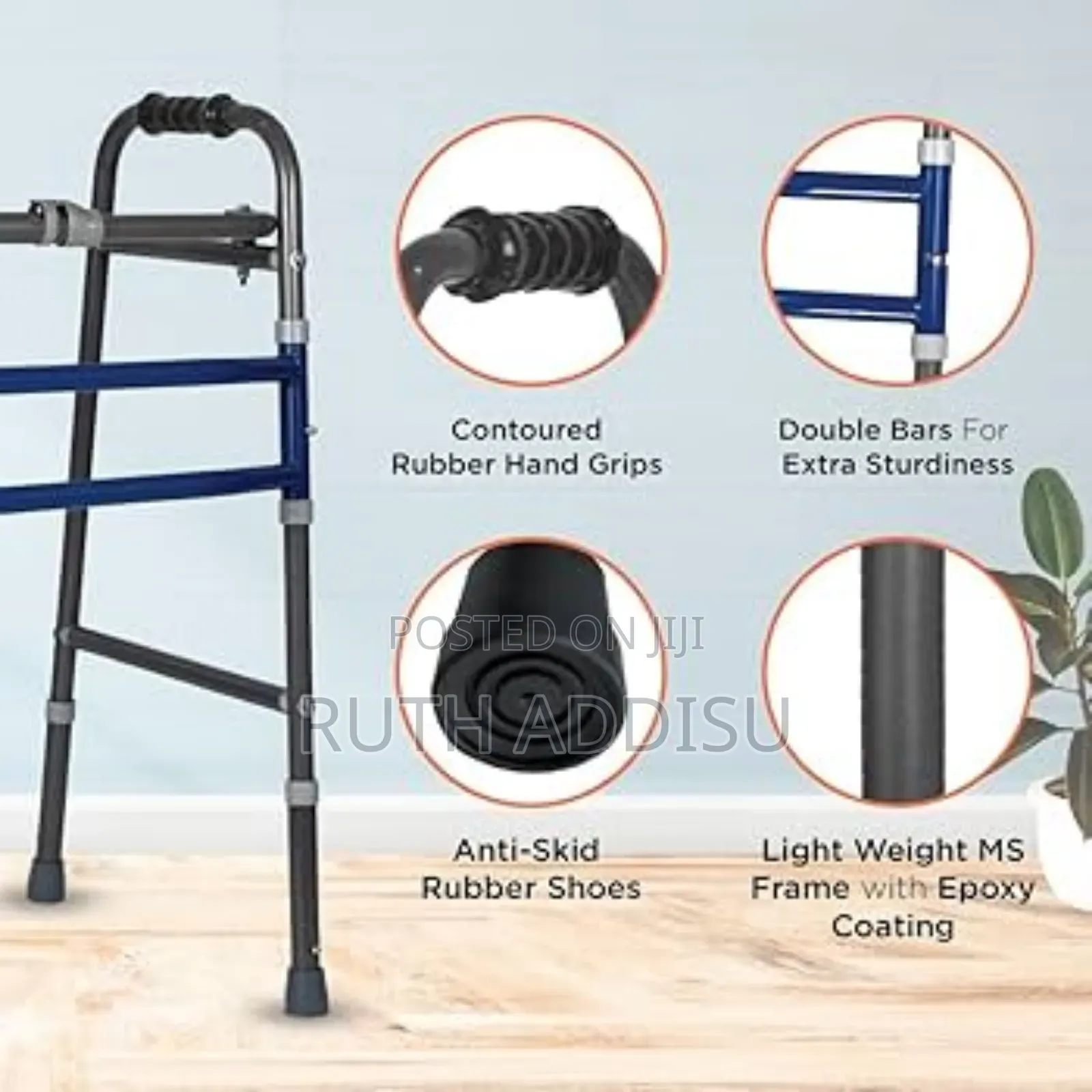Buy Walker With Rotating Castor (Double Bar) - Vissco Next Walker New