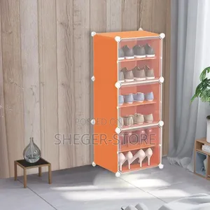 Brand New Plastic Cube Shoe Rack ፍሬሙ ጠንካራ የብረት ሽቦ