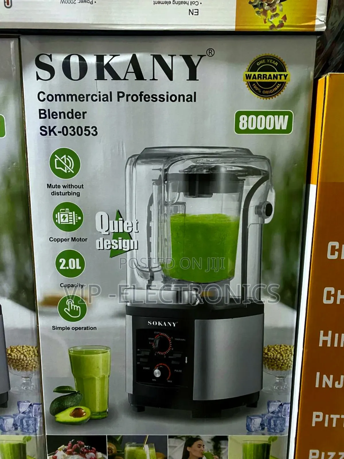 Sokany Commercial Professional Blender 2.0l 8000w High Power Mixer