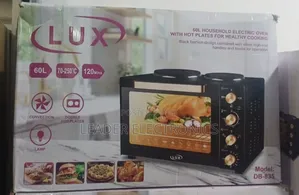 Lux Mini Oven 60 L – Large Capacity Electric Oven With Two Hotplates