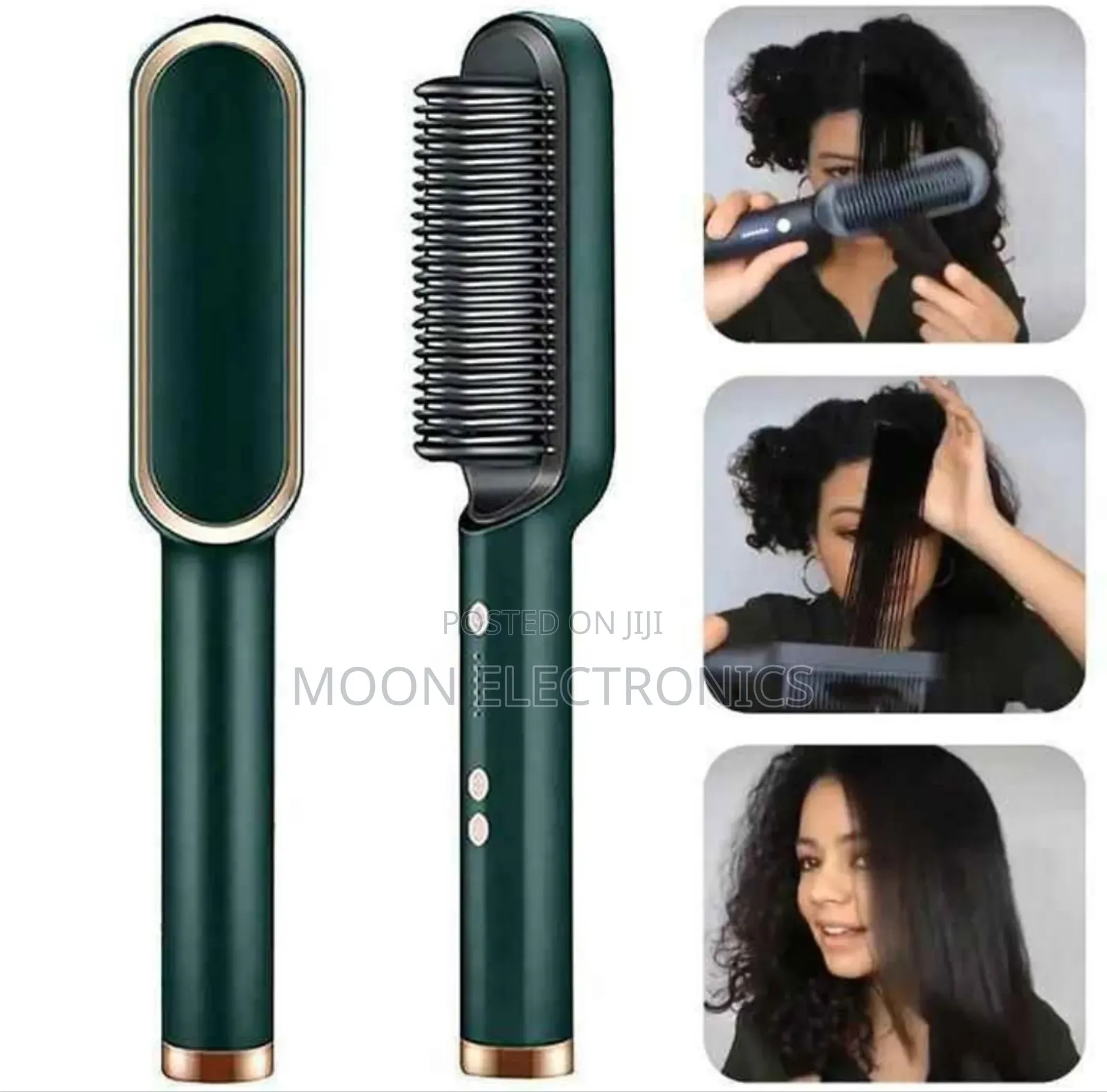 Hair Straightener Brush 2 in 1 የጸጉር ማለስለሻ እና ማበጠርያ