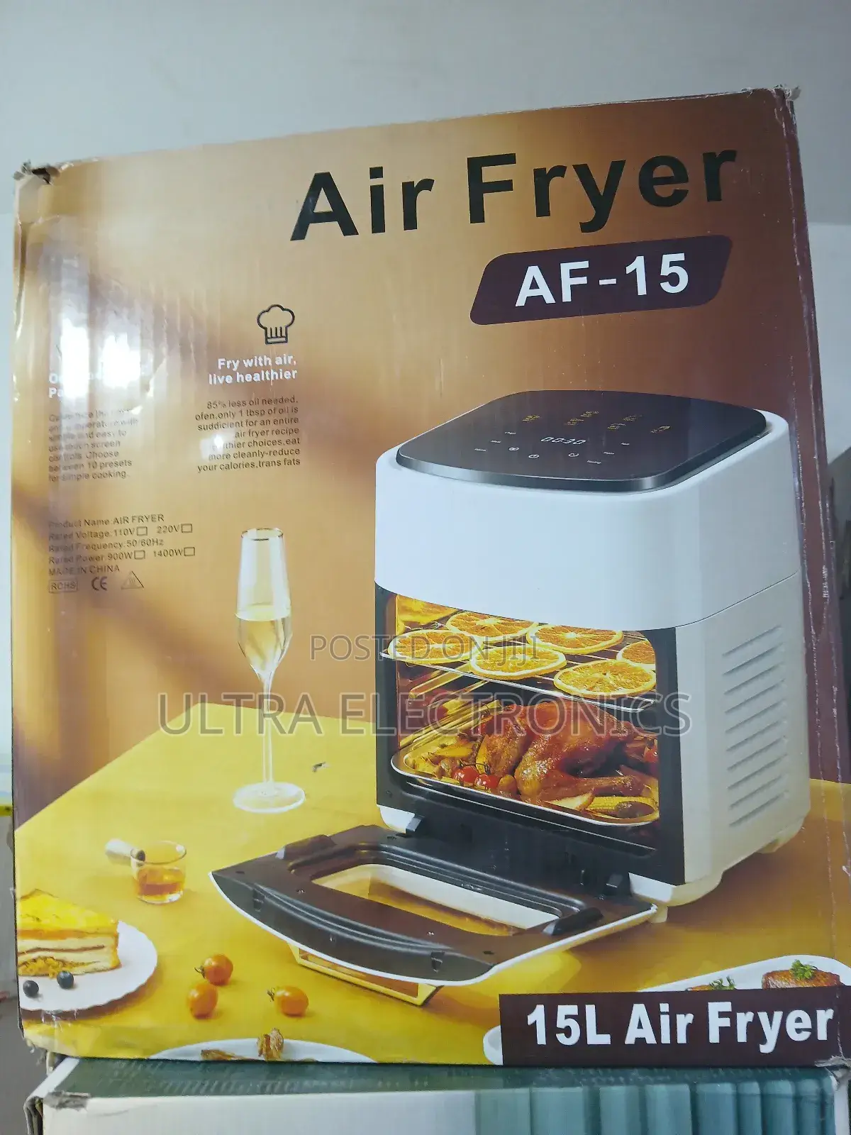 Air Fryer 15 Liter Capacity Multifunctional Air Fryer Oil-Less Cooking