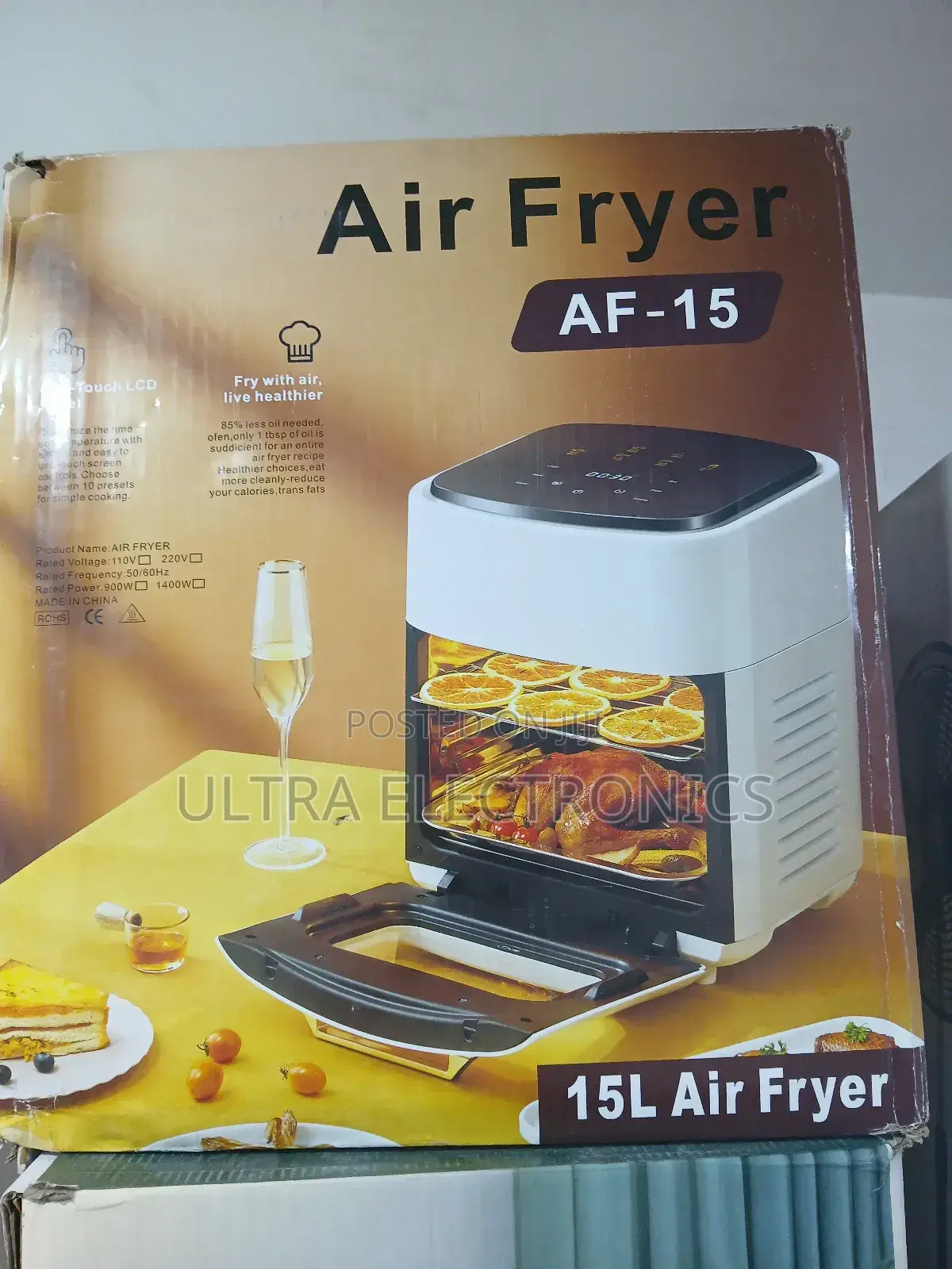 Air Fryer 15 Liter Capacity Multifunctional Air Fryer Oil-Less Cooking