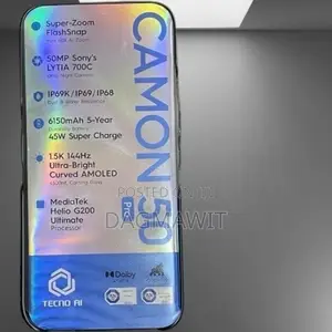 New Tecno Camon 50 Pro 256 GB Black