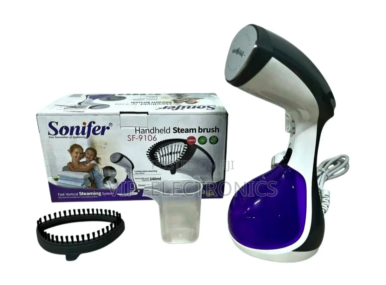 Sonifer Garment Steam Brush 240ml Portable Garment Steamer