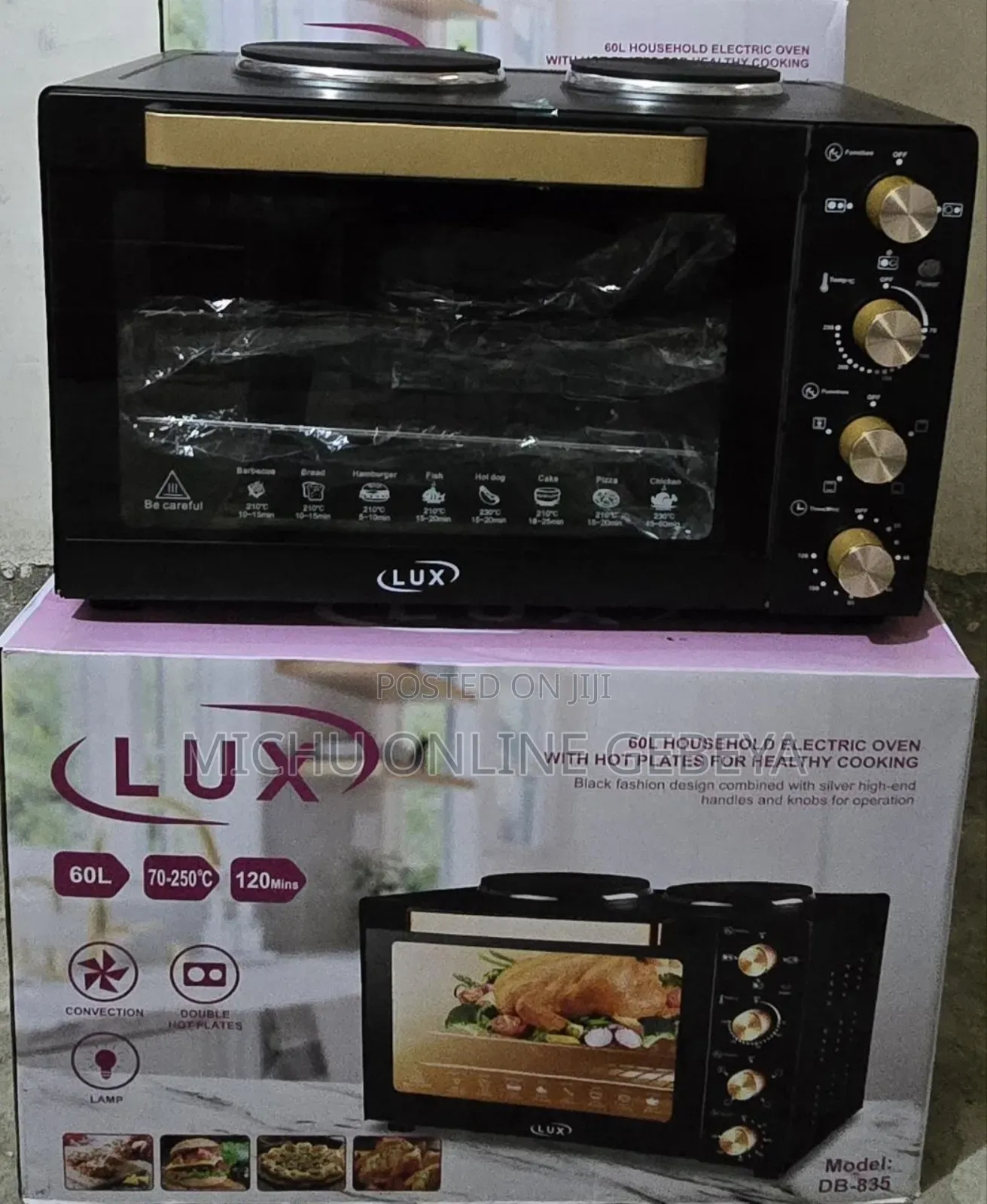 የቱርክ ምርት የሆነው Lux 60 ሊትር Oven /Free Delivery