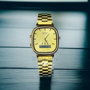 Original Casio Square Vintage Watch Collection - Gold Silver