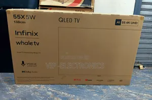 Infinix Tv 55 Inch Qled Smart Tv Uhd (Whale Tv) With Dolby Audio